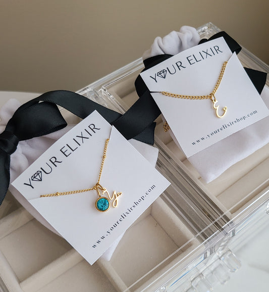 Gold Birthstone Gems Pendant only *