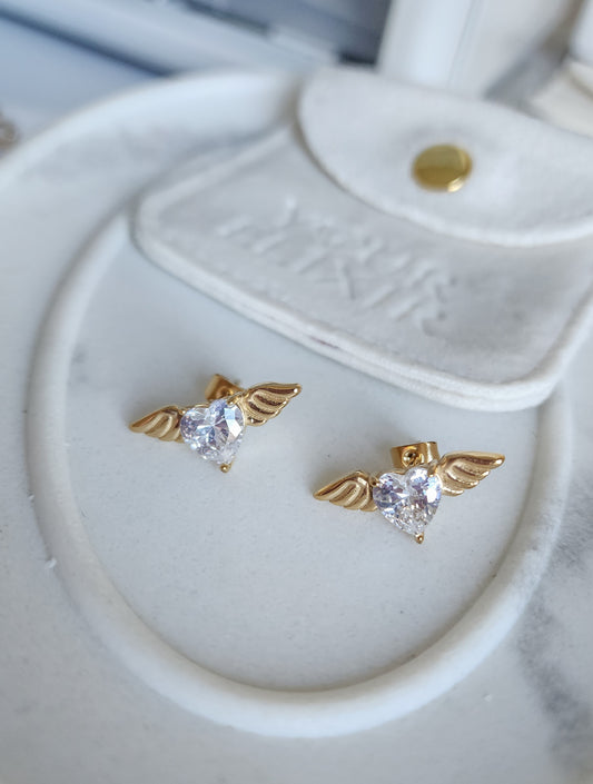 Wings of Love stud earrings