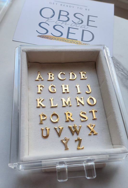 Calligraphy Gold Initial Pendant