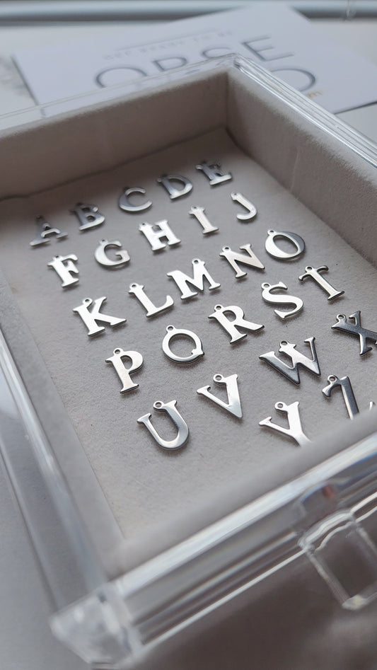 Calligraphy Silver Initial Pendant