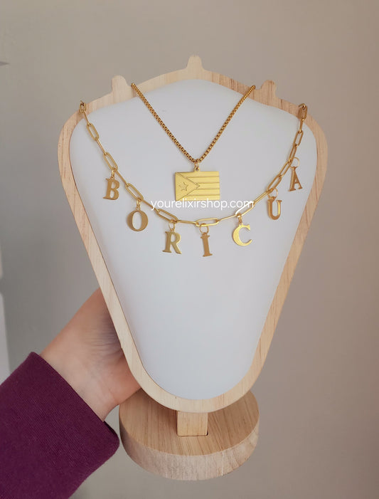 My flag Necklace ( box chain)