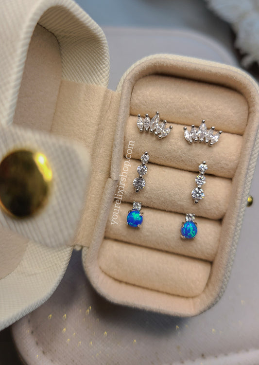 Pendientes de plata de ley Aqua Dreams