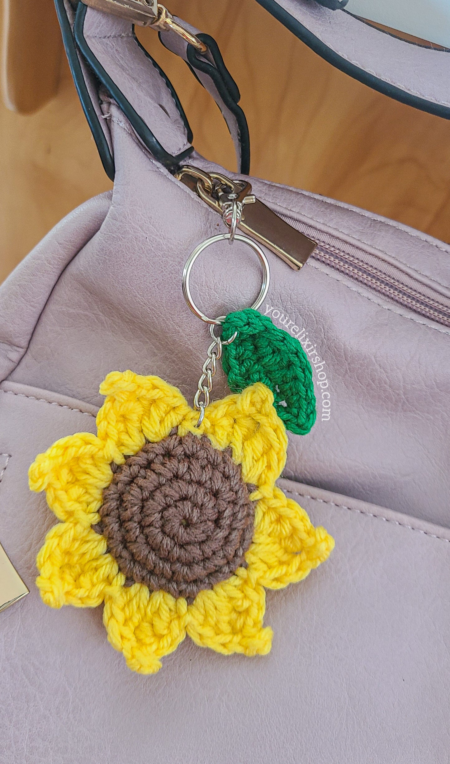 Sunflower Crochet Keychain π»