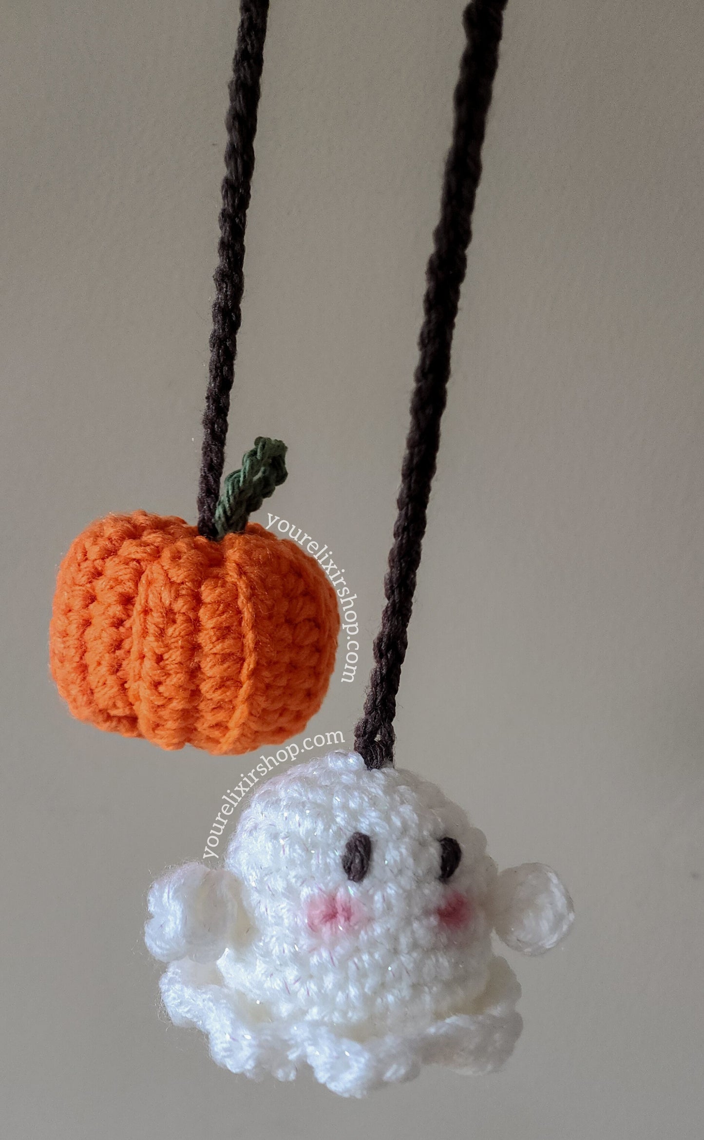 Hanging crochet Ghost π» & Pumpkin π