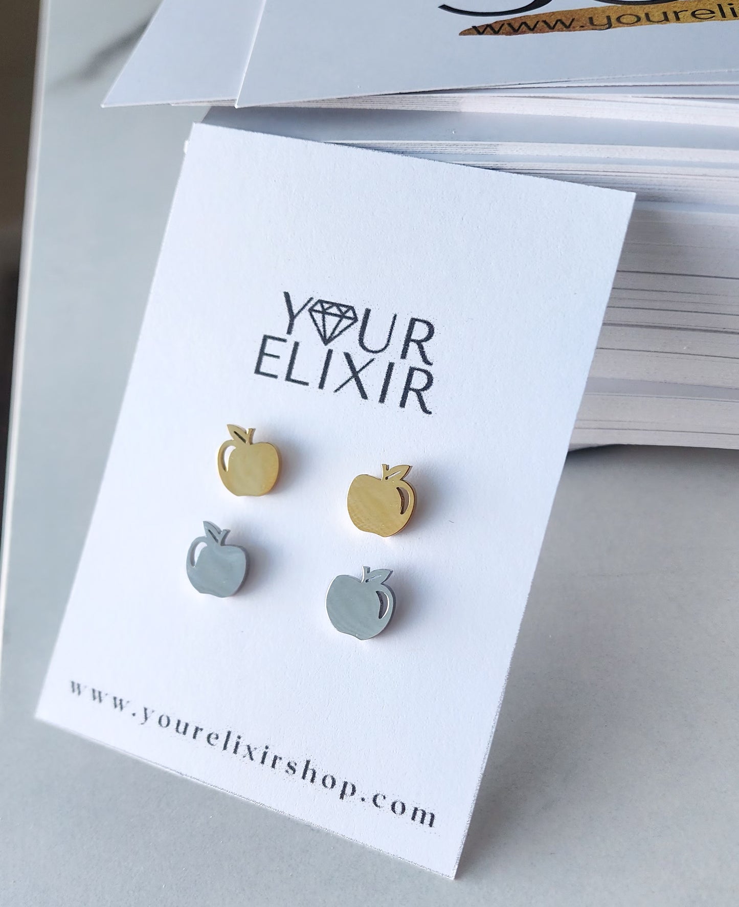 Apple π Stud Earrings