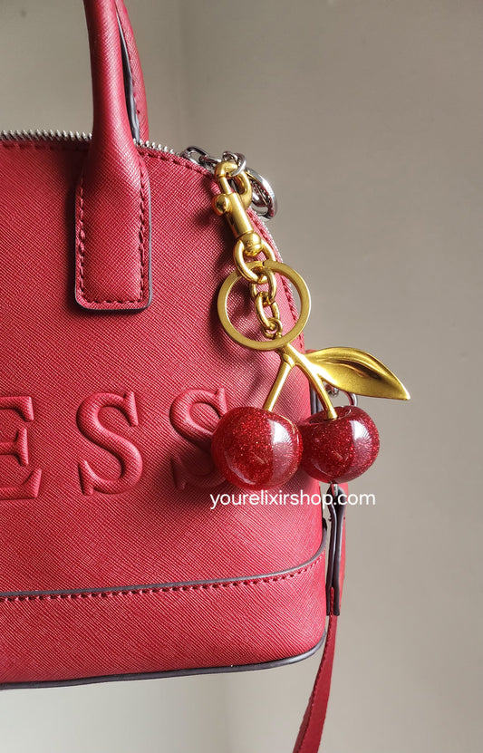Cherry bag charm