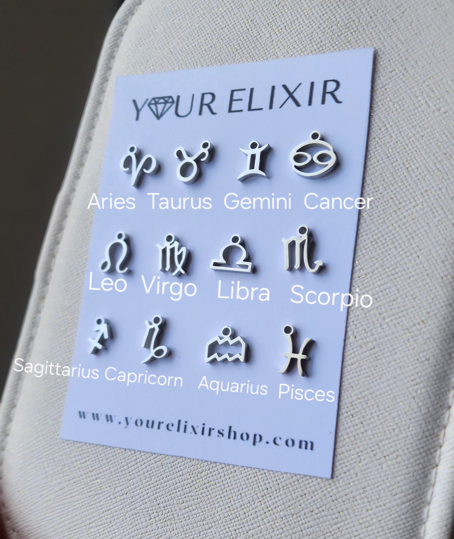 Silver Zodiac Signs Pendant only *