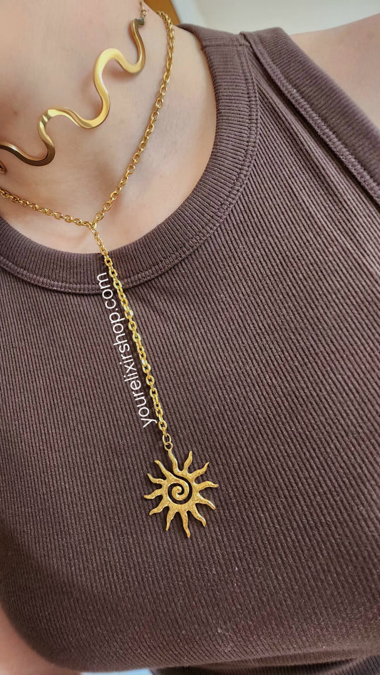 Solar Queen Lariat Necklace