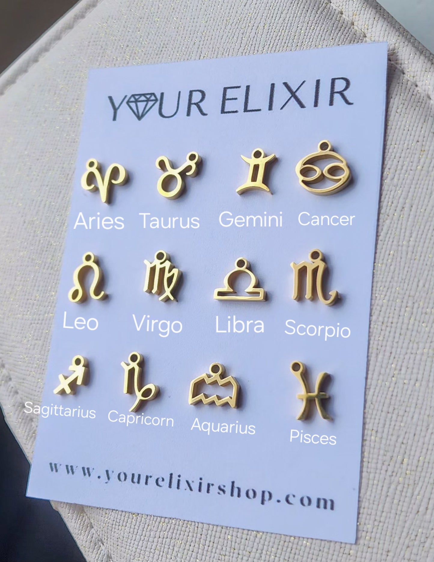Gold Zodiac Signs Pendant only *