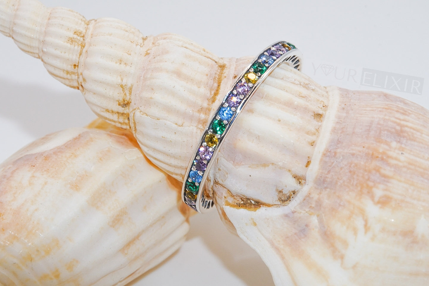 Sterling Silver Rainbow Ring