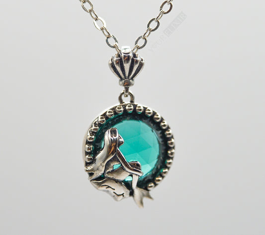 Collar de sirena en plata de ley