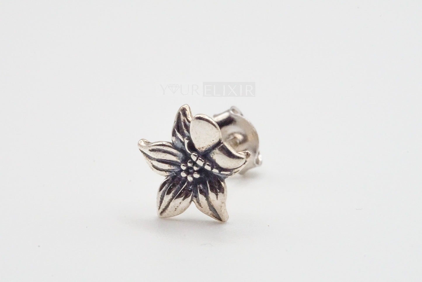 Sterling Silver Flower and Butterfly Earrings
