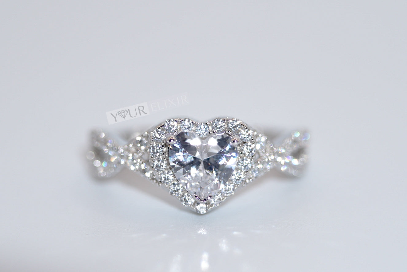 Sterling Silver Brilliant Heart Ring