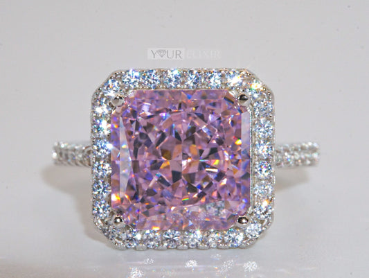 Anillo rosa deslumbrante en plata esterlina ✨️