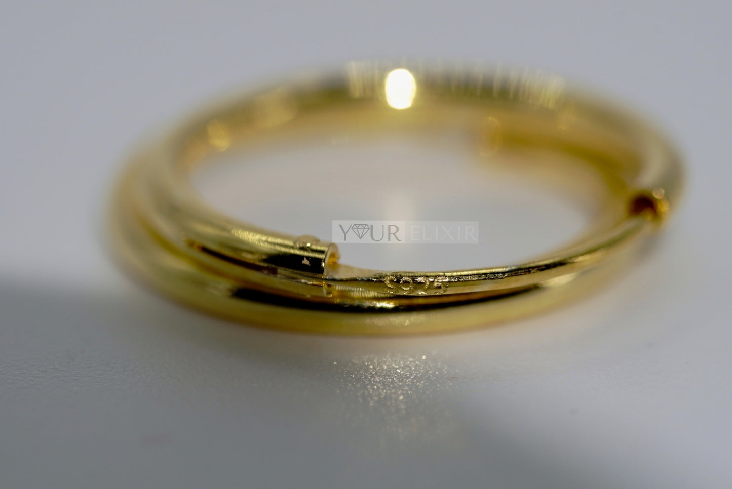 Sterling Silver Golden Hoops 15mm