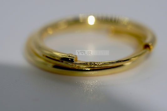 Aros dorados de plata de ley de 15 mm
