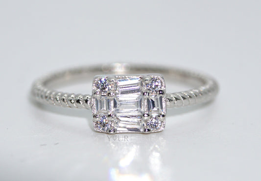 Sterling Silver Crystal Ring