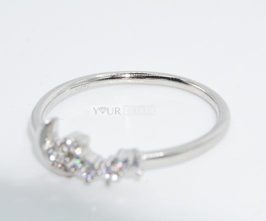 Sterling Silver Crescent Moon Ring