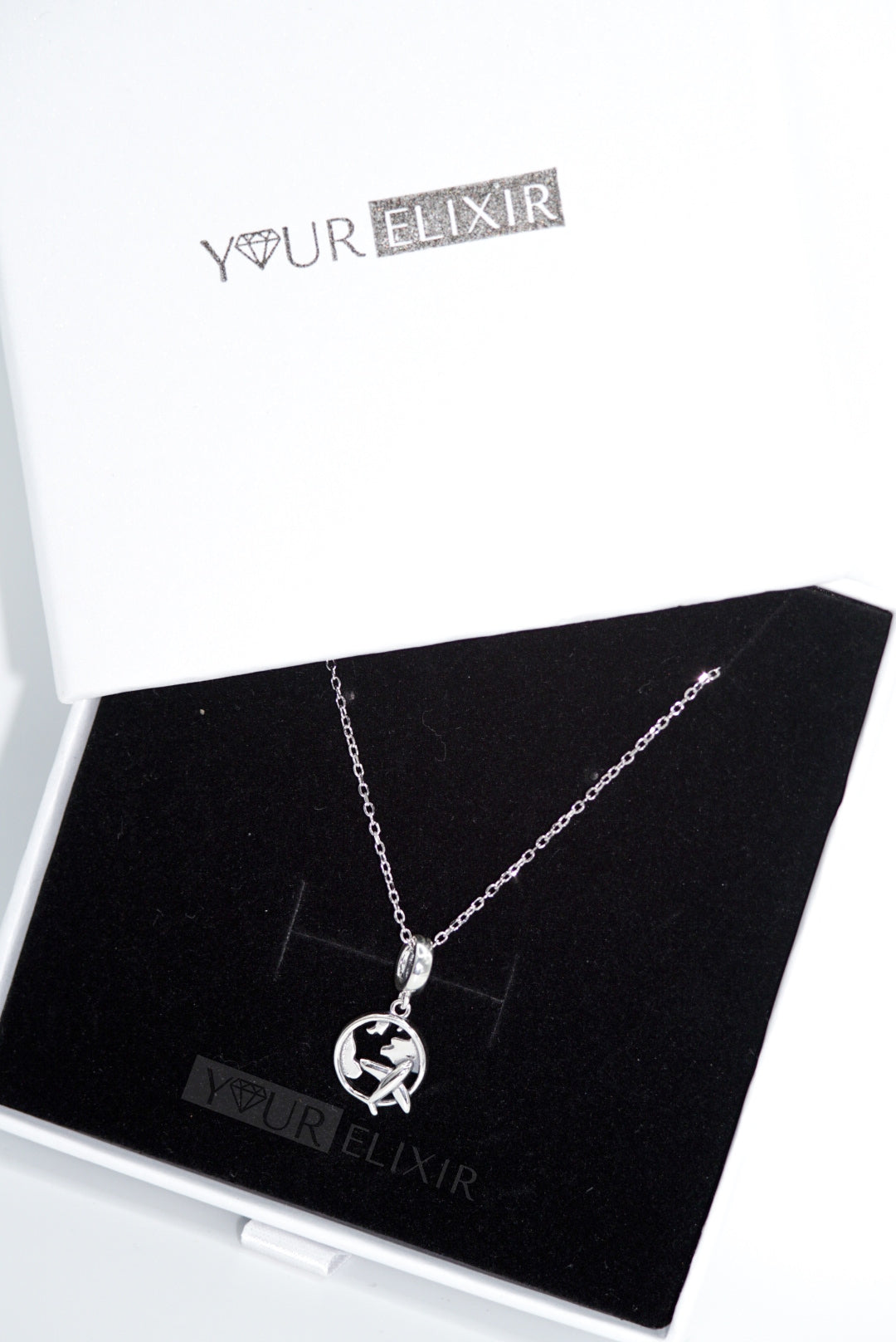 Sterling Silver World Travel Charm Necklace