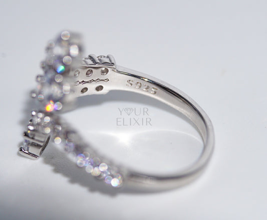 Anillo lujoso de plata de ley