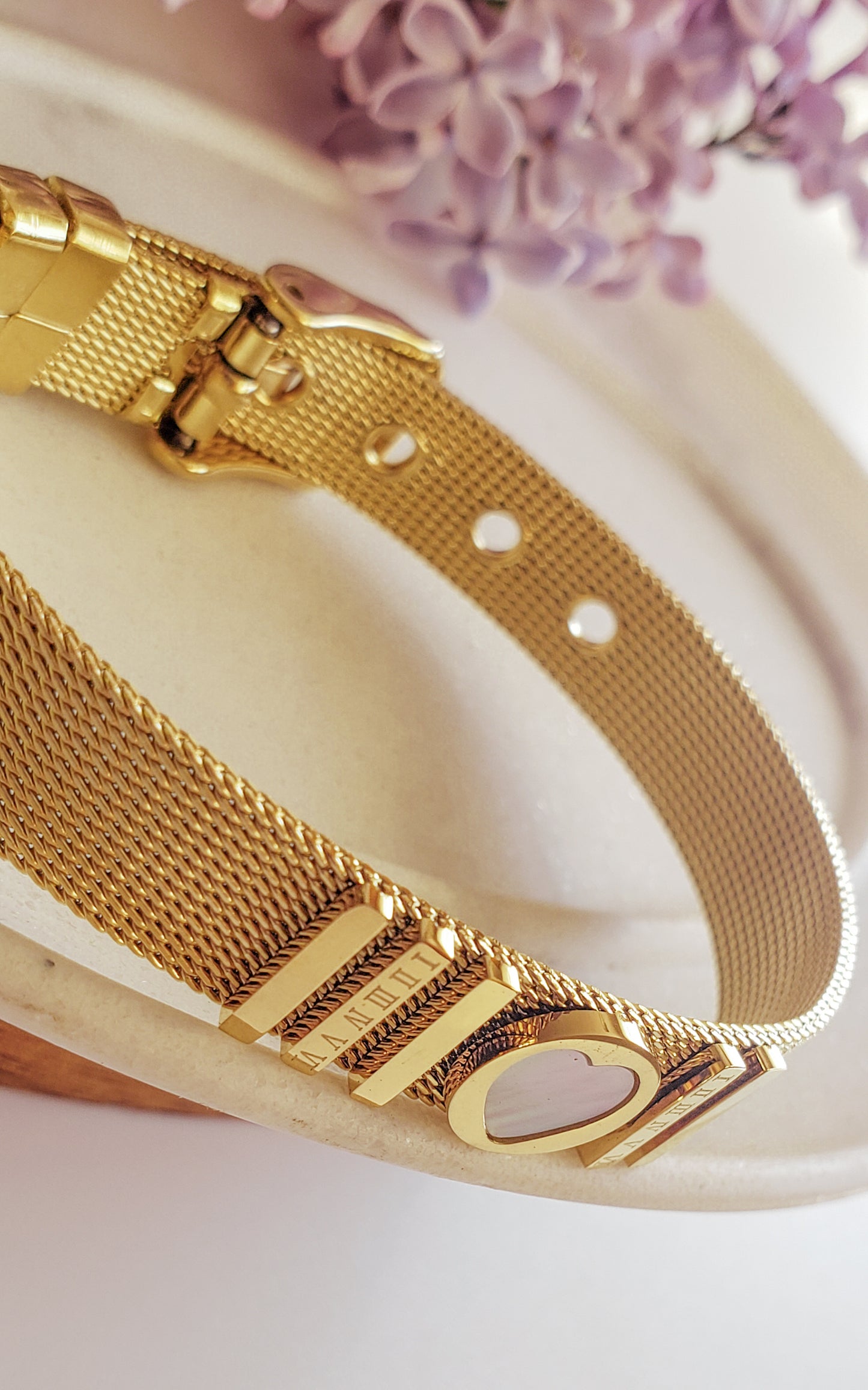 Pulsera de corazón con números