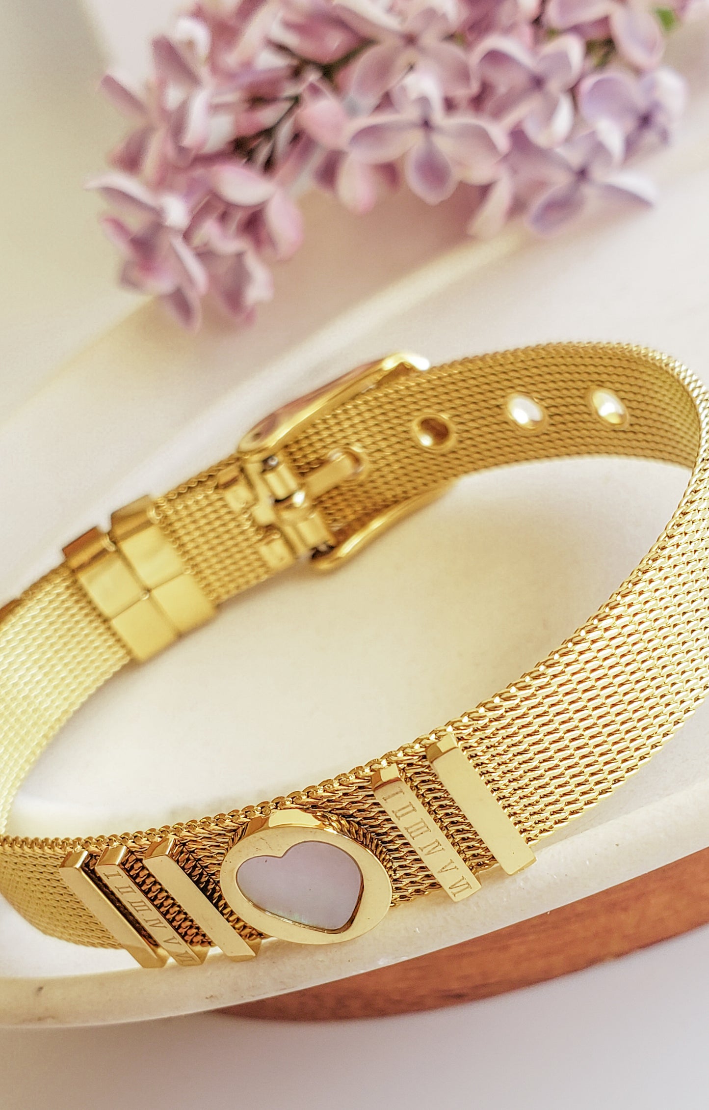 Pulsera de corazón con números