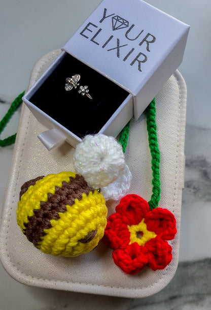 Paquete de crochet colgante y anillo de abeja 🐝