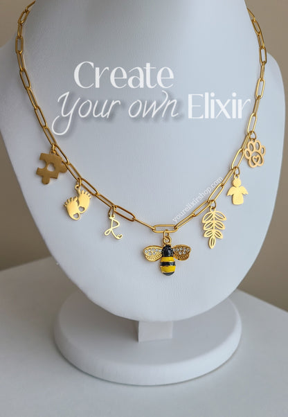 Colgante personalizado con inicial de oro