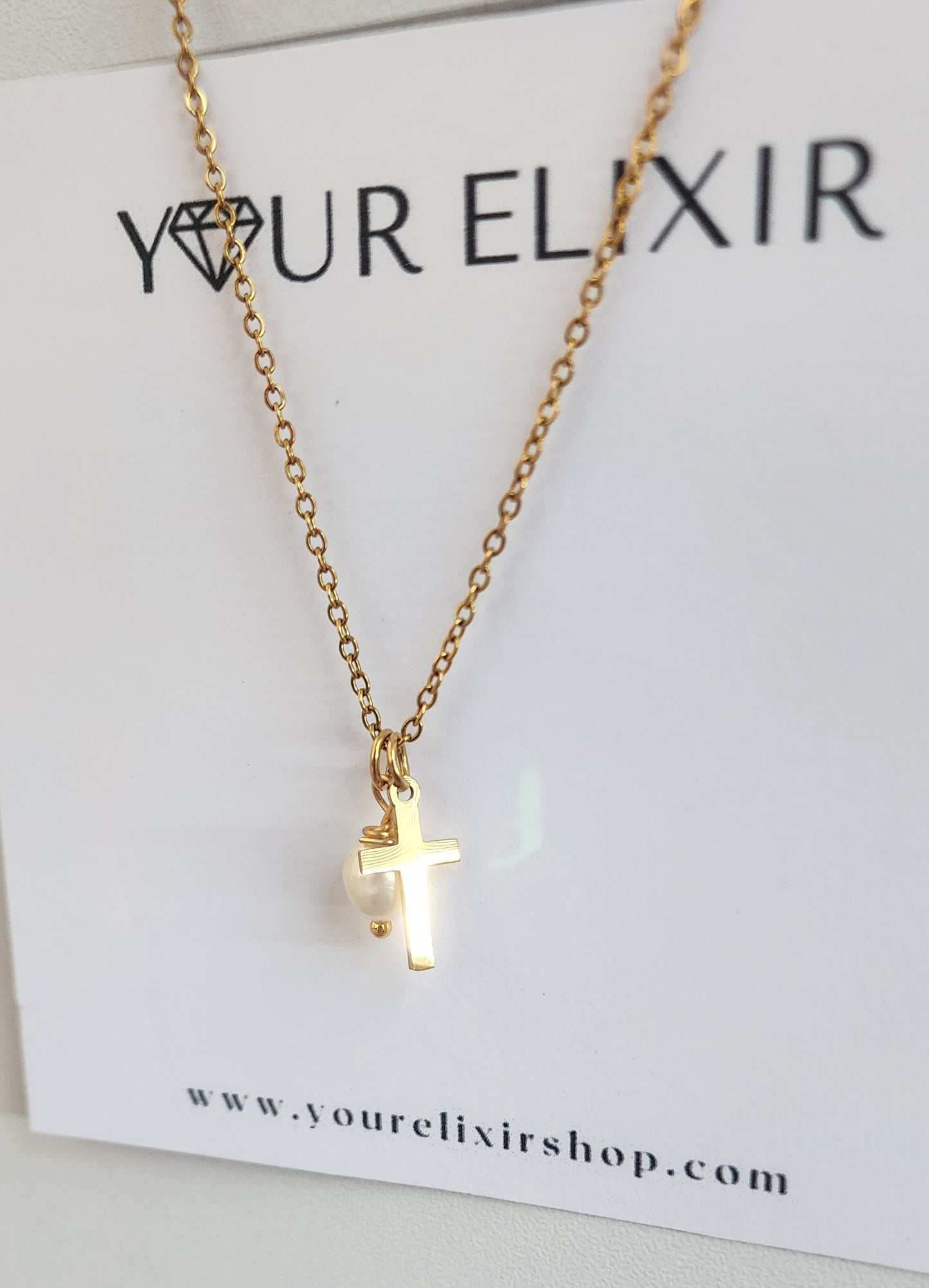 Conjunto de cruz y perla de Nazaret