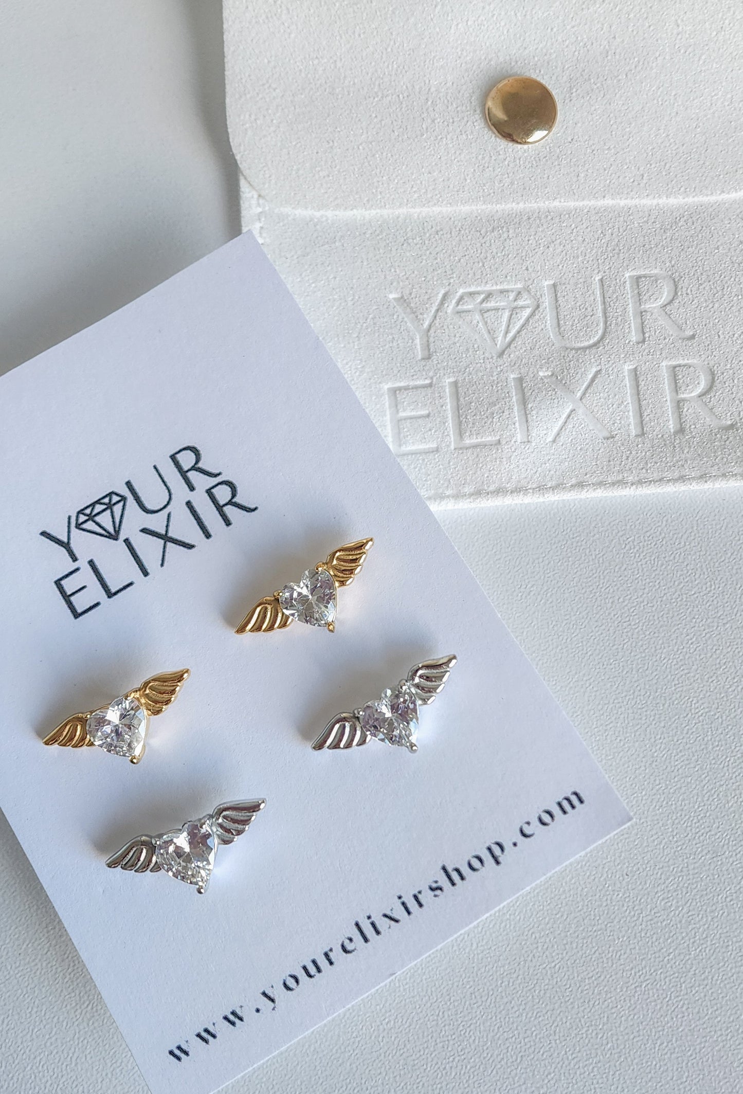 Wings of Love stud earrings