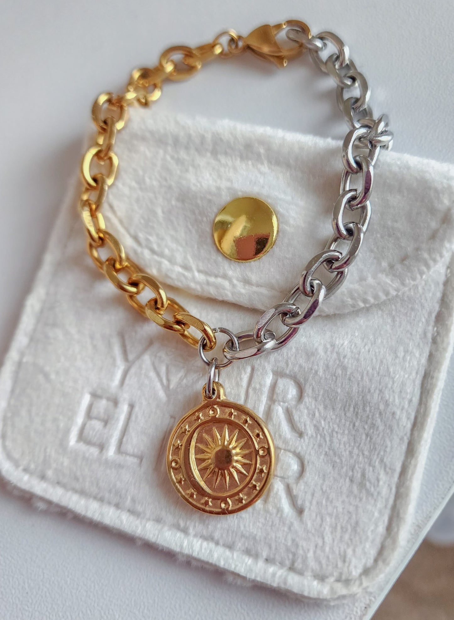 Sham two tone set Necklace & Bracelet