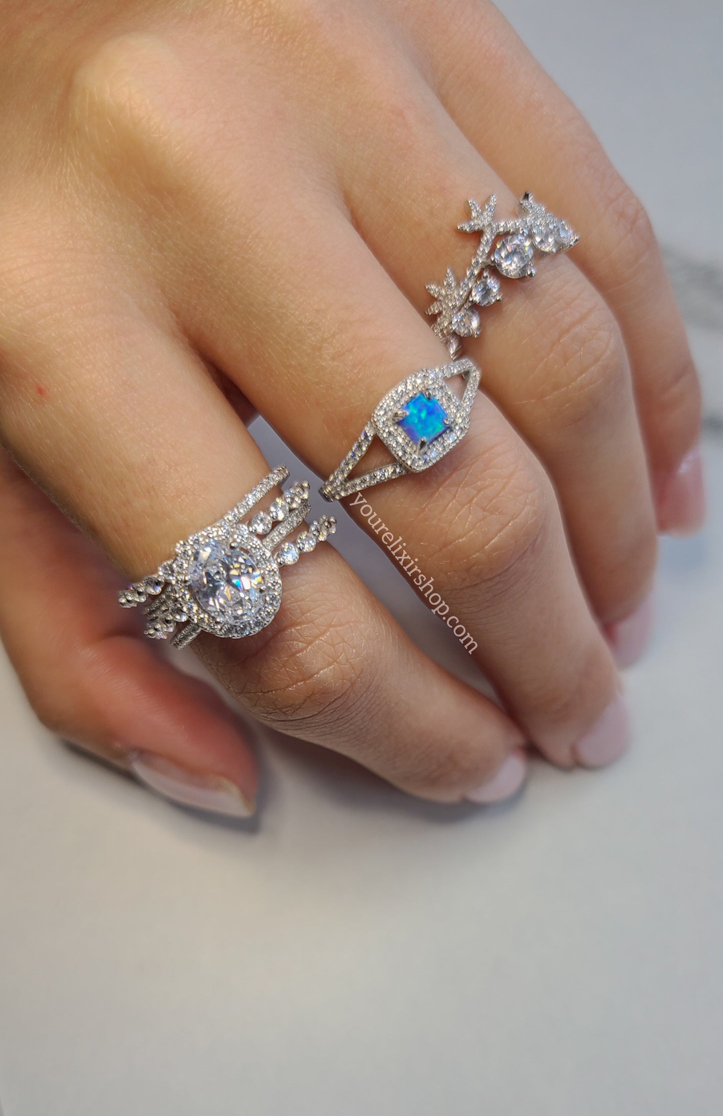 Anillo Aqua Dreams en plata de ley