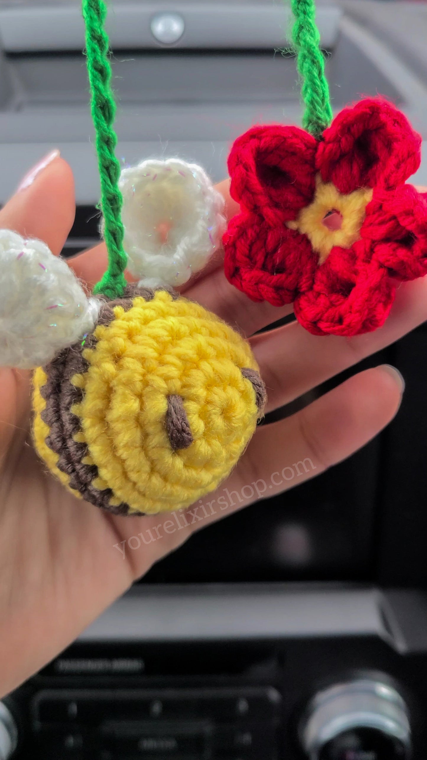 Paquete de crochet colgante y anillo de abeja 🐝