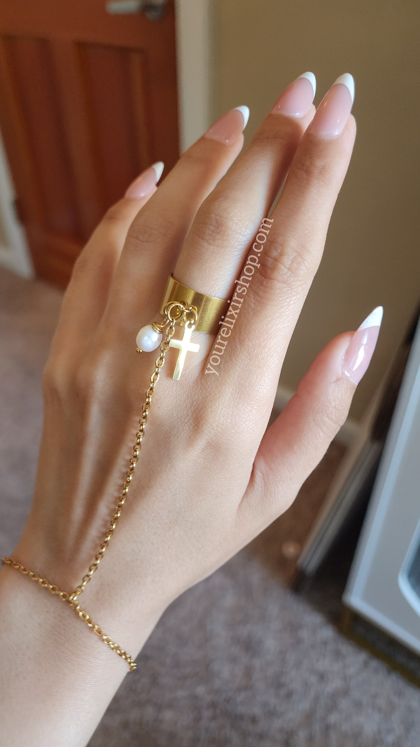 Cadena de mano personalizada (plata u oro)