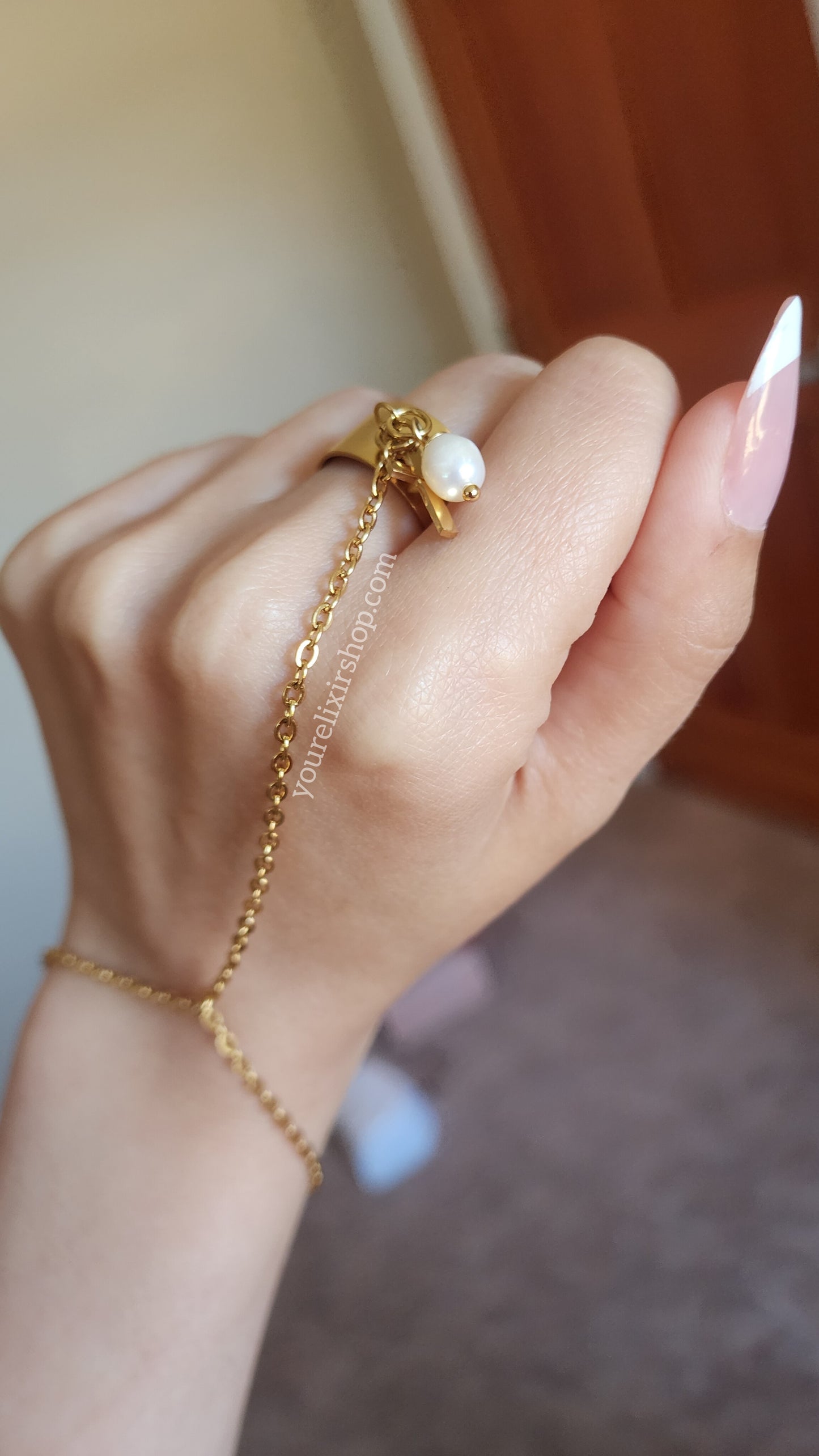 Cadena de mano personalizada (plata u oro)
