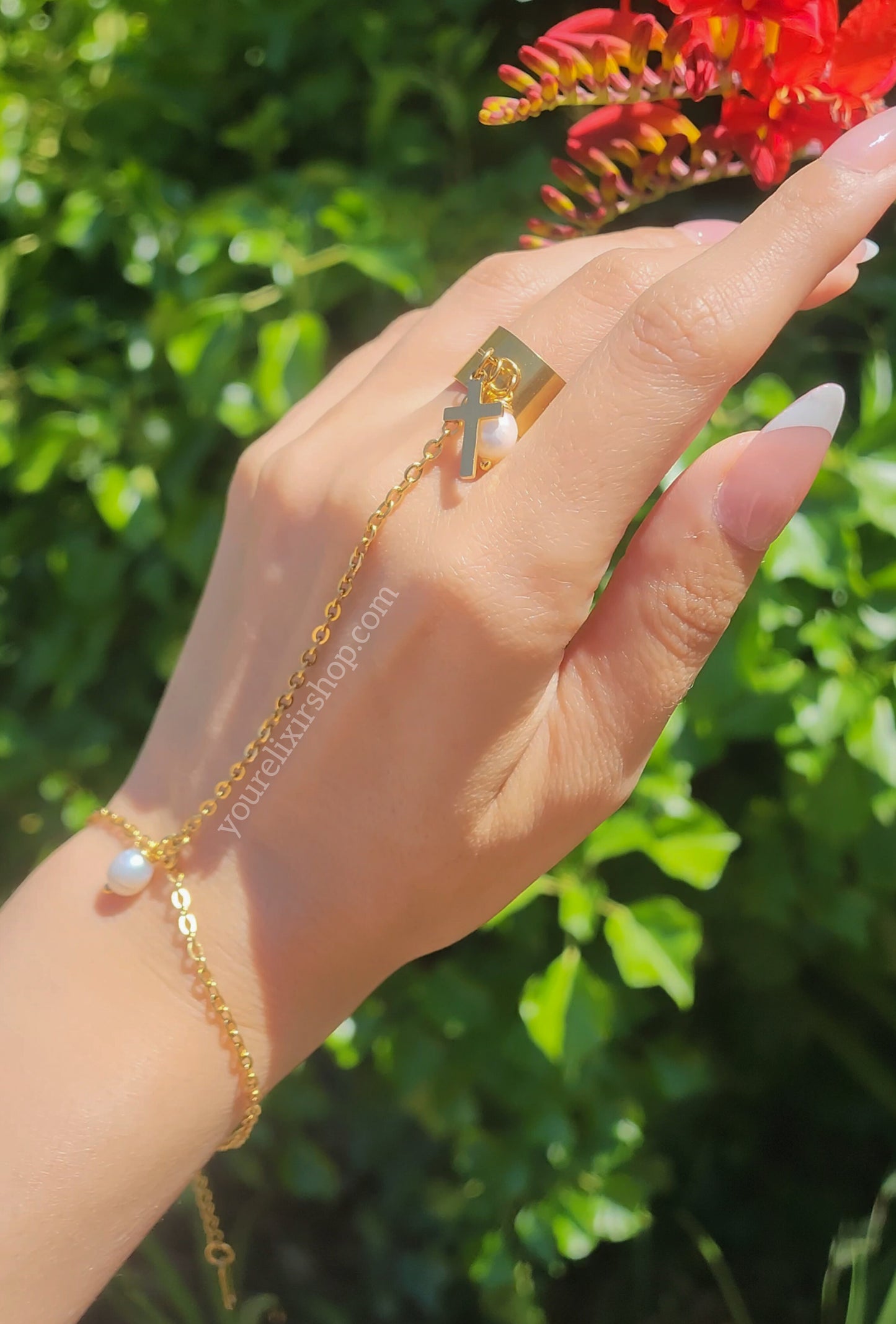 Cadena de mano personalizada (plata u oro)