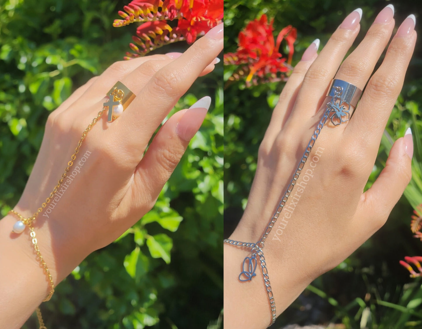 Cadena de mano personalizada (plata u oro)