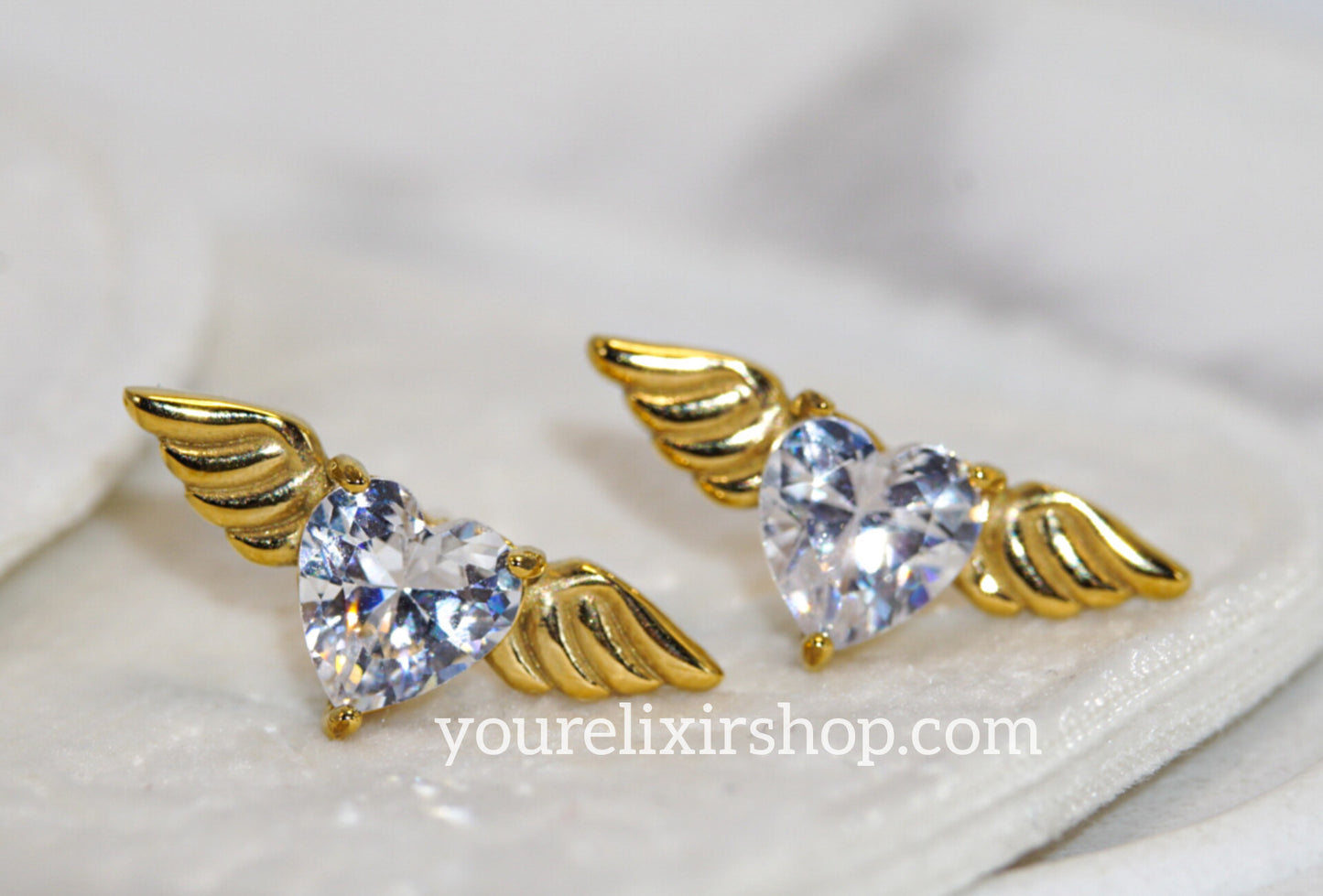 Wings of Love stud earrings