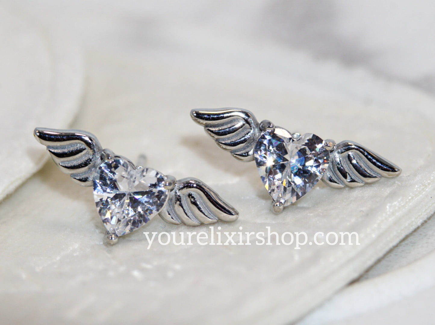 Wings of Love stud earrings