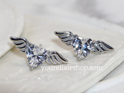 Wings of Love stud earrings