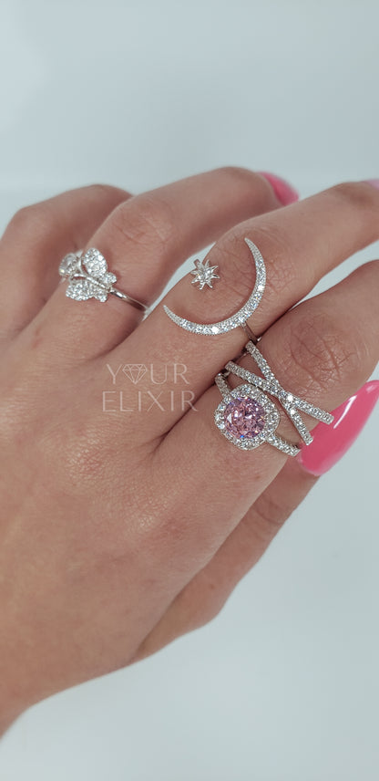 Anillo de plata de ley con forma de cruz