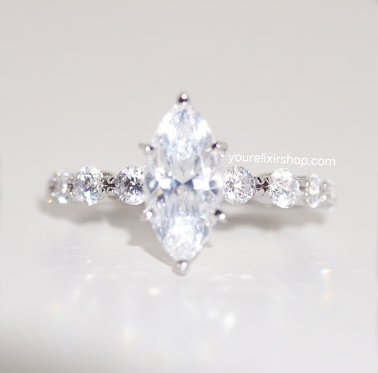 Sterling Silver Marquise Petal Ring