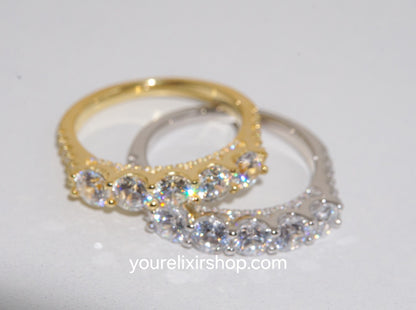 Sterling Silver Crownlight band Ring