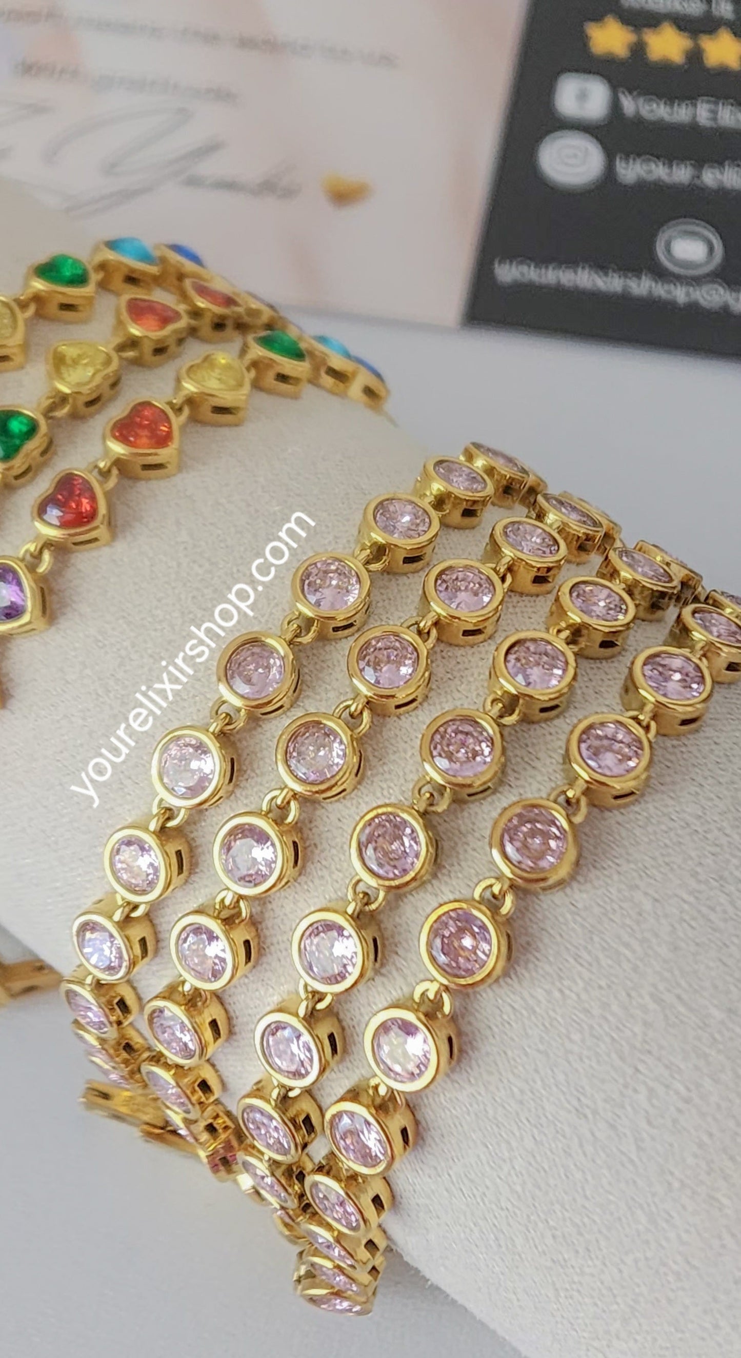 Zirconia Pink Bracelet