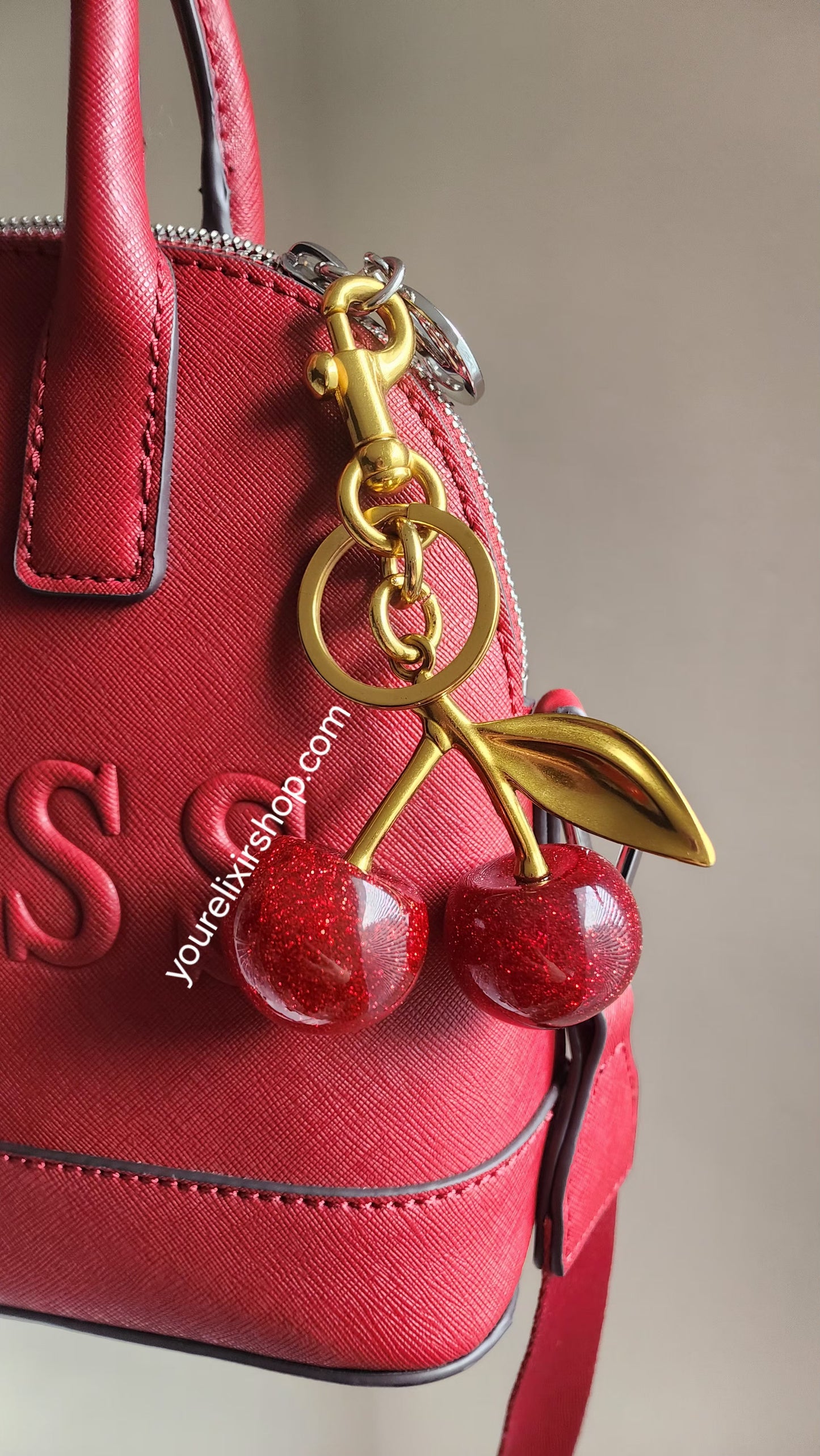 Cherry bag charm