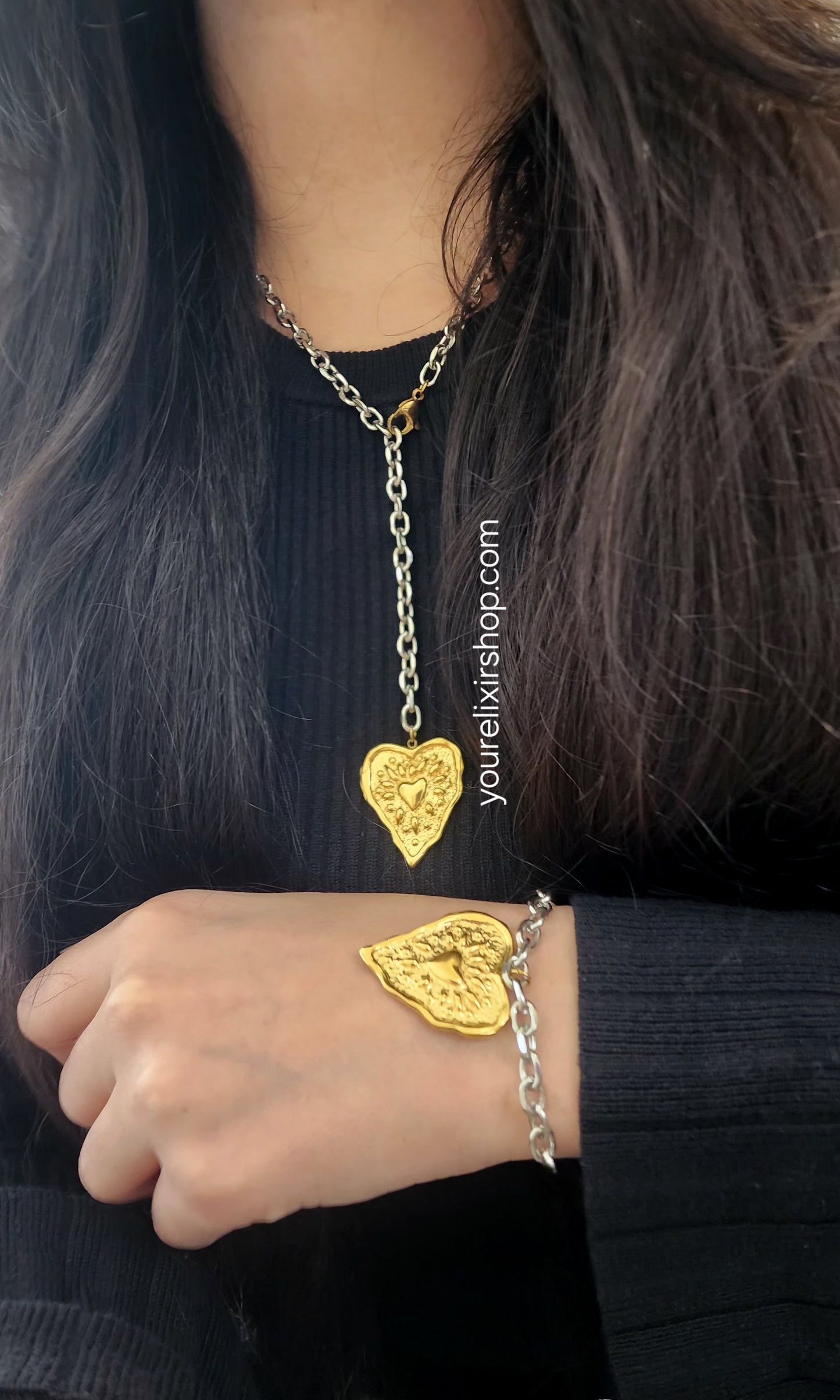 Alina two-tone necklace