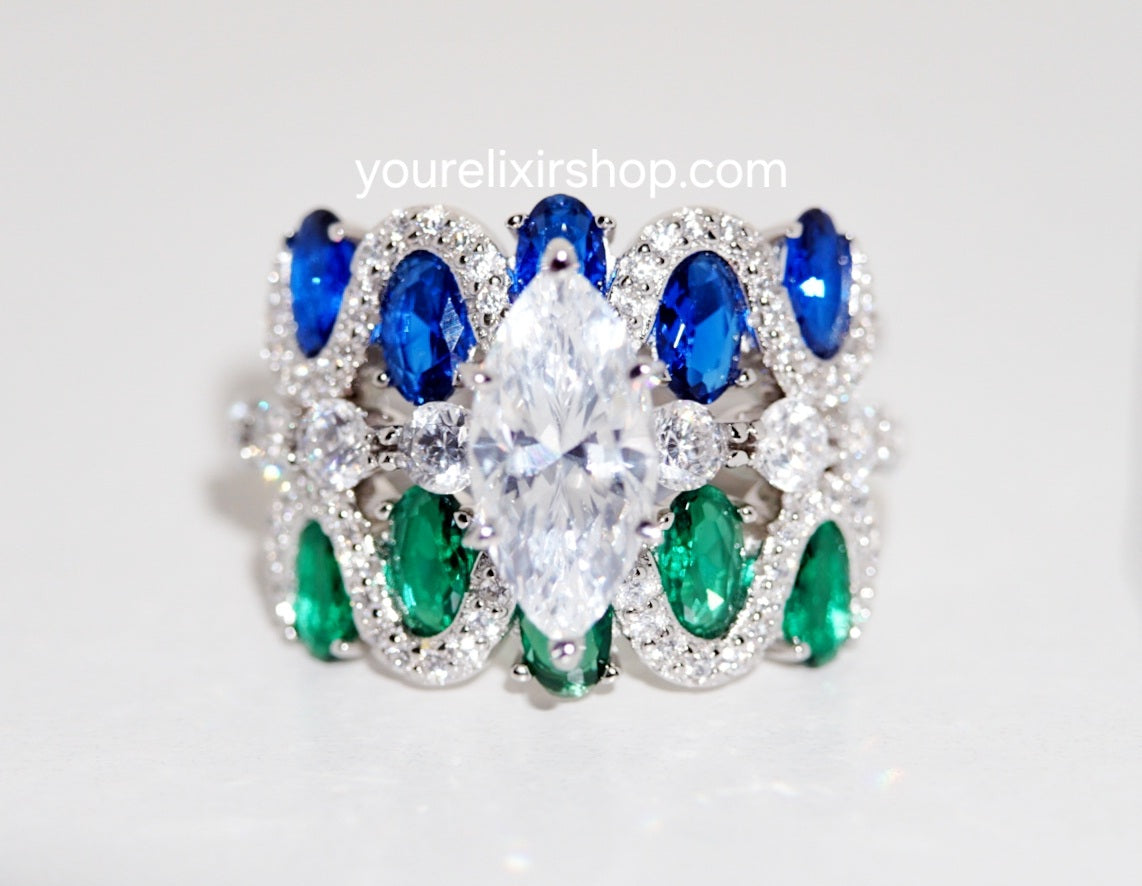 Sterling Silver Marquise Petal Ring