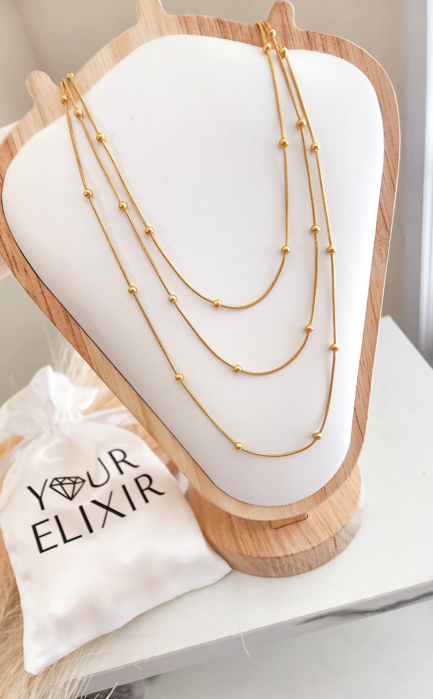 Beaded Trio Necklace