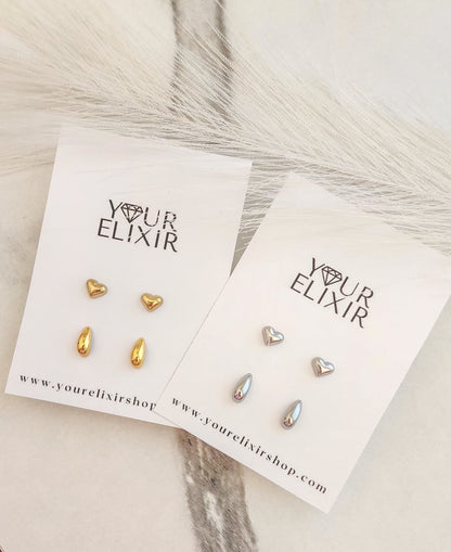The perfect dúo stud earrings set