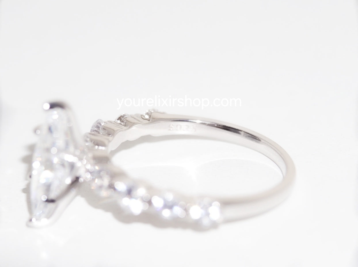 Sterling Silver Marquise Petal Ring